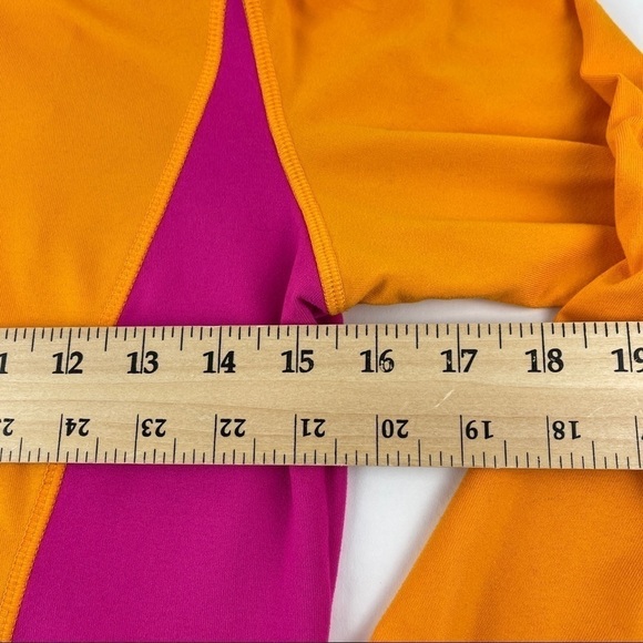C9 Champion Running Jacket Womens Small Orange Pink Lon gSleeve Quarter Zip - Picture 9 of 9